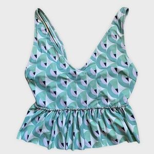 Kortni Jeane V-Neck Top Medium Green